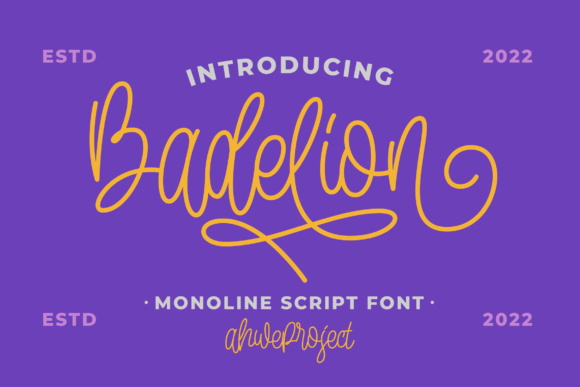 Badelion: The Delicate Script Font for Handmade Brands