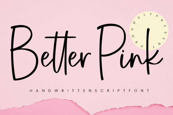 Better Pink: A Delicate Script Font for Elegant Craft Designs