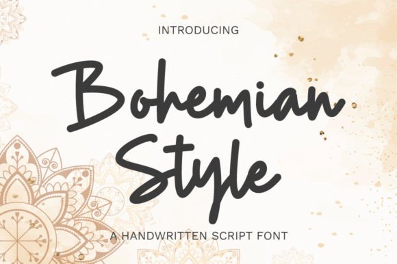 Bohemian Style Typeface: A Graceful Script for Editorial Design