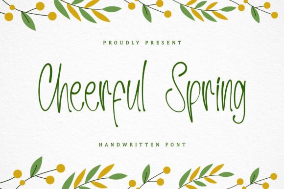 Cheerful Spring Typeface: Elevating Campaign Visuals with Elegant Script Design