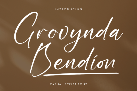 Grovynda Bendion: A Script Font for Editorial Design