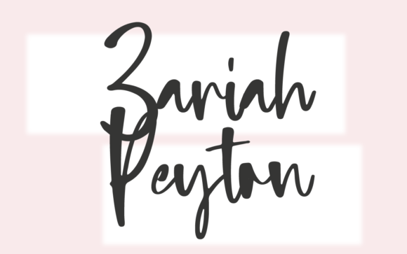 Zariah Peyton: A Designer’s Take on Elegant Script Typography
